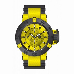 Invicta Subaqua Multi-Function Yellow Dial Black Polyurethane Men's Watch 17116