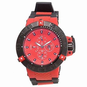 Invicta  Subaqua Noma III Multi-Function Red Dial Black Rubber with Red Pastic Men's Watch 17120