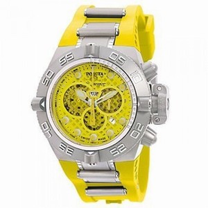 Invicta Subaqua Noma IV Swiss Chronograph Yellow Dial Stainless Steel Men's Watch 1385
