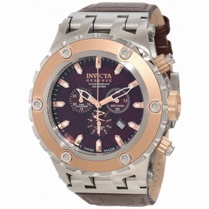 Invicta Subaqua Reserve Chronograph Brown Dial Rose-tone Men's Watch 10083