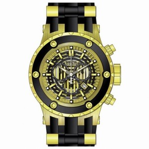 Invicta Subaqua Reserve Chronograph Gold Dial Black Rubber Men's Watch 16826