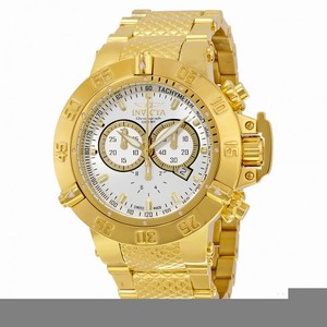Invicta Subaqua Silver Dial Yellow Gold Ion-plated Men's Watch 14502
