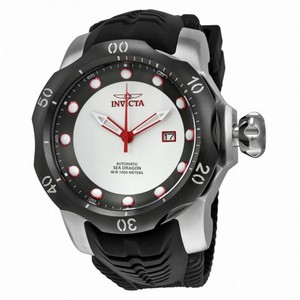 Invicta Venom Automatic Black and Silver Dial Black Silicone Men's Watch 19308