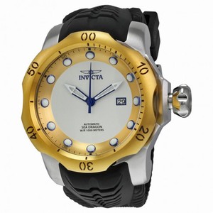 Invicta Venom Automatic Gold and Silver Dial Black Silicone Men's Watch 19312