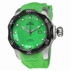 Invicta Venom Automatic Green Dial Green Silicone Strap Men's Watch 19307