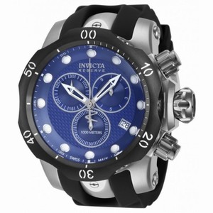 Invicta Venom Blue Dial Black Polyurethane Men's Watch 16149