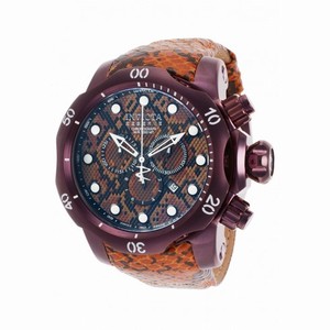 Invicta Venom Chronograph Black and Brown Dial Black and Brown Leather Men's Watch 19005