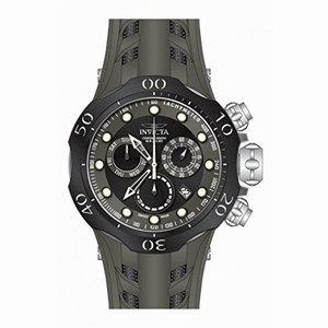 Invicta Venom Chronograph Black and Grey Dial Grey Silicone Men's Watch 16990