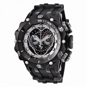 Invicta Venom Chronograph Black and Silver Dial Black Silicone Men's Watch 20431