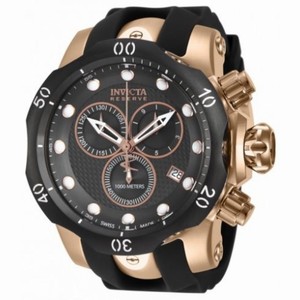 Invicta Venom Chronograph Black Dial Black Polyurethane Men's Watch 16152