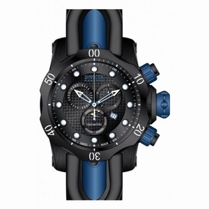 Invicta Venom Chronograph Black Dial Black Polyurethane Men's Watch 19484