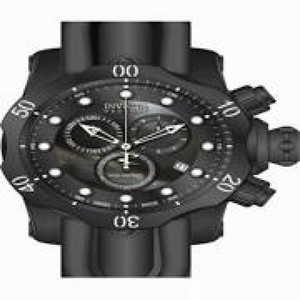 Invicta Venom Chronograph Black Dial Black Polyurethane Men's Watch 80580