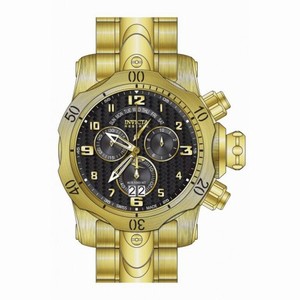 Invicta Venom Chronograph Black Dial Gold-plated Stainless Steel Men's Watch 17634