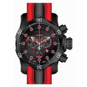 Invicta Venom Chronograph Black Dial Red Polyurethane Men's Watch 80766