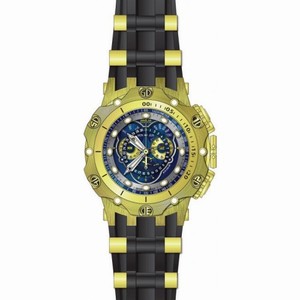 Invicta Venom Chronograph Blue and Silver Black Silicone Men's Watch 20425