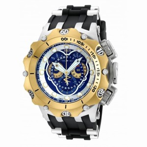 Invicta Venom Chronograph Blue and Silver Dial Black Silicone Men's Watch 20429
