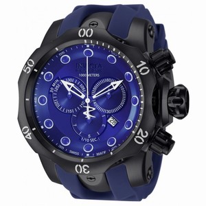 Invicta Venom Chronograph Blue Dial Blue Polyurethane Men's Watch 11972