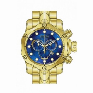 Invicta Venom Chronograph Blue Dial Gold Ion-plated Men's Watch 14504