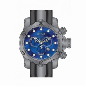 Invicta Venom Chronograph Blue Dial Grey Silicone Mens Watch 14168