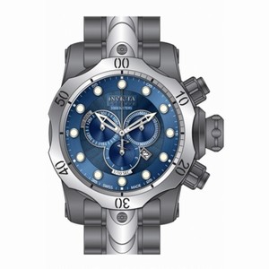 Invicta Venom Chronograph Blue Dial Gunmetal Ion-plated Men's Watch 13877