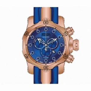 Invicta Venom Chronograph Blue Dial Rose Gold-Tone Stainless Steel Men's Watch 11951
