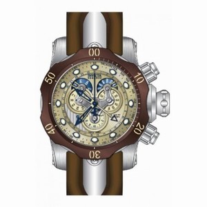 Invicta Venom Chronograph Champagne Dial Brown Polyurethane Men's Watch 14461