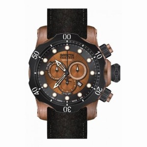 Invicta Venom Chronograph Copper Dial Black Leather Men's Watch 15987