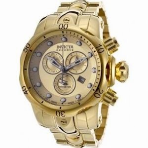 Invicta Venom Chronograph Gold Dial 18kt Gold Ion-plated Men's Watch 13903