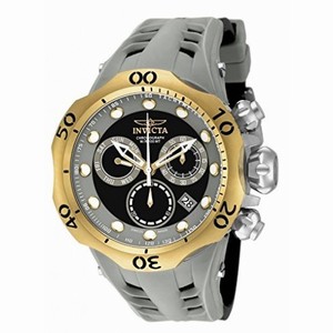 Invicta Venom Chronograph Grey and Black Dial Grey and Black Silicone Men's Watch 16992