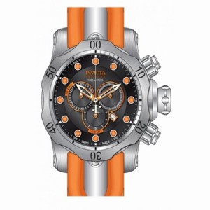 Invicta Venom Chronograph Grey Dial Orange Polyurethane Band Men's Watch 14003