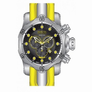 Invicta Venom Chronograph Grey Dial Yellow Polyurethane Men's Watch 14002