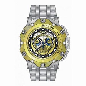 Invicta Venom Chronograph Multi-Function Black and Gold Dial Stainless Steel Men's Watch 16807