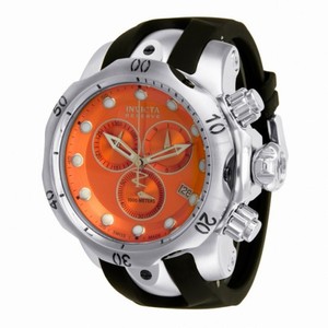 Invicta Venom Chronograph Orange Dial Black Polyurethane Men's Watch 5734