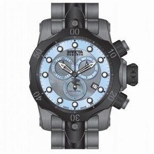 Invicta Venom Chronograph Platinum Mother of Pearl Dial Gunmetal Ion-plated Men's Watch 80689