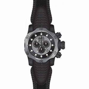 Invicta Venom Chronograph Silver and Black Dial Black Silicone Men's Watch 20446