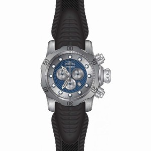Invicta Venom Chronograph Silver and Blue Dial BlackSilicone Men's Watch 20440