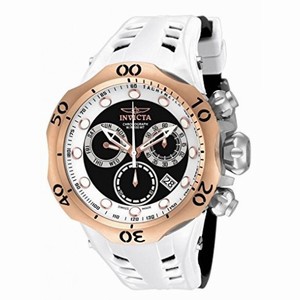 Invicta Venom Chronograph White and Black Dial White and Black Silicone Men's Watch 16993