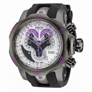 Invicta Venom Chronograph White Dial Grey Polyurethane Men's Watch 18534