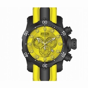 Invicta Venom Chronograph Yellow Sunray Dial Yellow Rubber Strap Men's Watch 11968