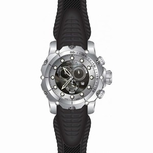 Invicta Venom Chronopgraph Black and Silver Dial Black Silicone Men's Watch 20396