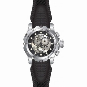 Invicta Venom Chronopgraph Silver and Black Dial Black Silicone Men's Watch 20395