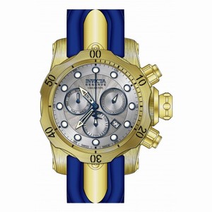 Invicta Venom Reserve Silver Dial Navy Polyurethane Men's Watch 19896