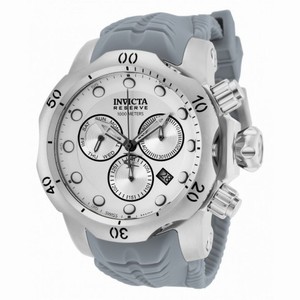 Invicta Venom Silver Dial Grey Silicone Men's Watch 19914