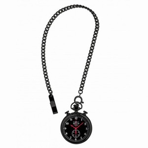 Invicta Vintage Black Dial Black Ion-plated Pocket Watch with a Black Chain 19674
