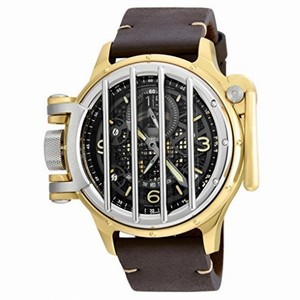 Invicta Vintage Black Dial Brown Leather Men's Watch 20258