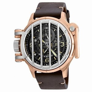 Invicta Vintage Black Dial Brown Leather Men's Watch 20259