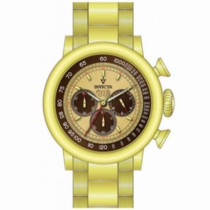 Invicta Vintage Chronograph Brown Dial Gold-plated Men's Watch 15064