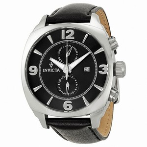 Invicta Vintage GMT Black Dial Stainless Steel Men's Watch 12205