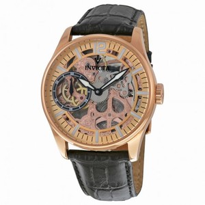 Invicta Vintage Mechanical Rose Gold Skelton Dial Men's Watch 12407