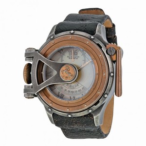 Invicta Vintage Mother of Pearl Dial Black Leather Men's Watch 18593